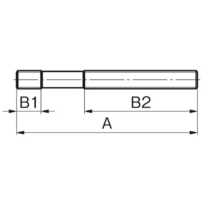 スタッドボルト M24x160mm EA637GH-160 4548745212990【別送品】