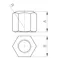 六角ナット M16 EA637GM-16 4548745213539【別送品】