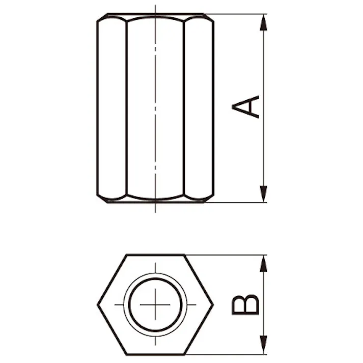 エクステンションナット M30x 90mm EA637GN-30 4548745213843【別送品】