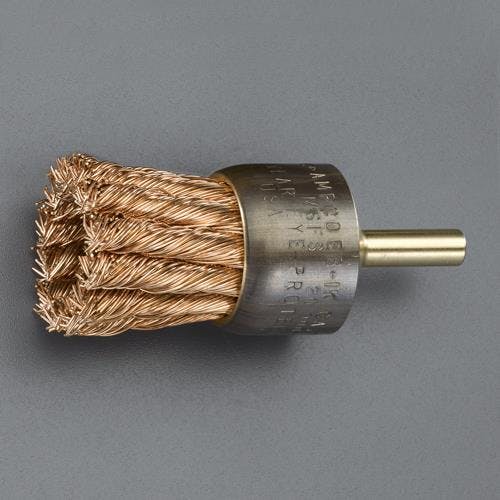 軸付ワイヤーブラシ(ノンスパーキング) 25mm/6.35mm EA642KE-202 4548745255829【別送品】