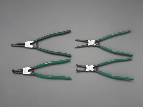 SATA スナップリングプライヤー(穴・軸用) 4本組 EA682S-4 4548745272116【別送品】