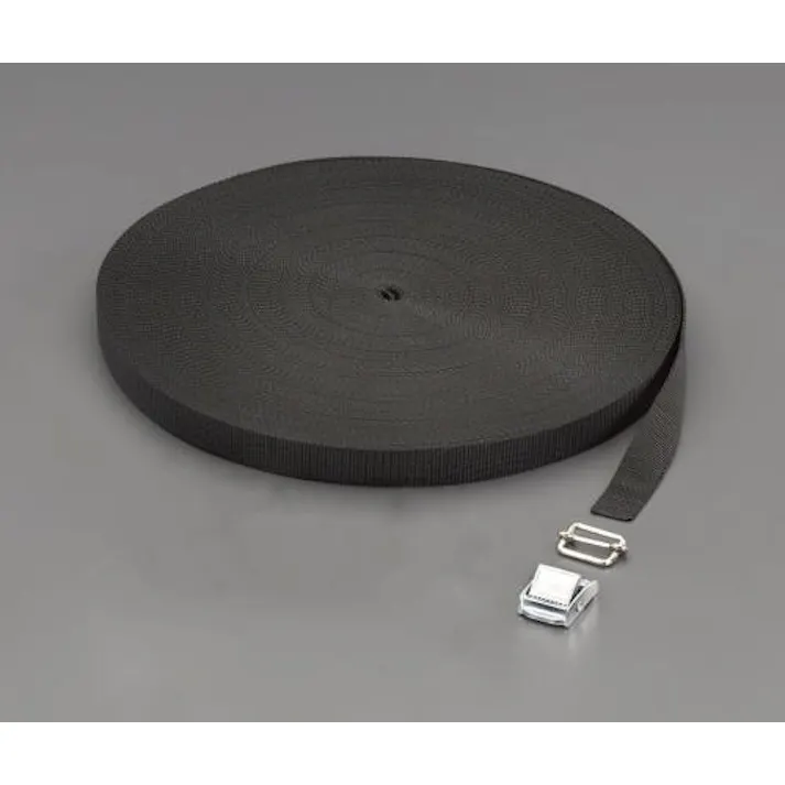 ESCO 20x1.2mm/50m 平織バンド・バックルセット(黒) EA628PT-620 4548745438000(CDC)【別送品】