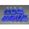パーツトレー/ラック棚用(青/12個) 280x450x100mm EA661DC-6 4548745497106【別送品】