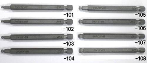 Wera ドライバービット [Ball Hex] 7/64”x89mm EA611GN-102 4548745578386【別送品】