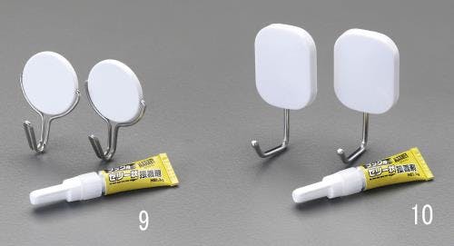 フック(接着剤付) 35x60mm EA638LL-10 4548745627350【別送品】