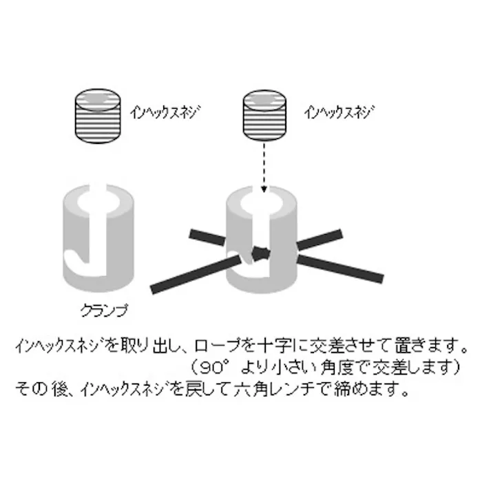 クロスクランプ(ステンレス製) 6mm EA638RG-6 4548745646139【別送品】
