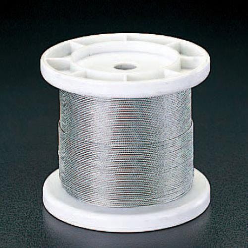 ESCO 2.0mm x100m/7x 7 ワイヤーロープ(ステンレス製) EA628SR