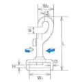 ESCO  25mm ベルト用スイベルナスカン(ステンレス製) EA638AG-32 4548745827323(CDC)【別送品】