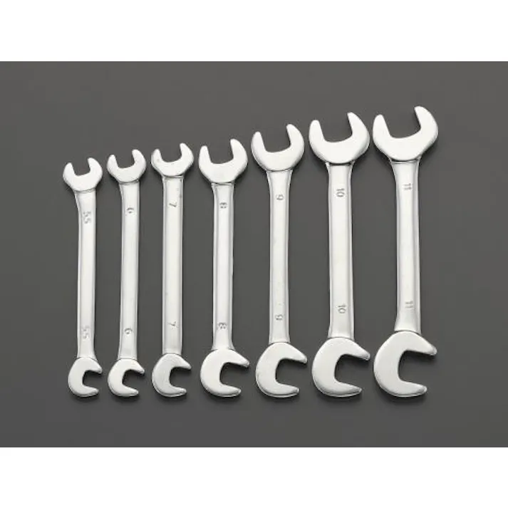 ESCO 7本組/5.5-11mm 両口スパナ(ダブルアングル) EA615AG-1 4548745864748(CDC)【別送品】