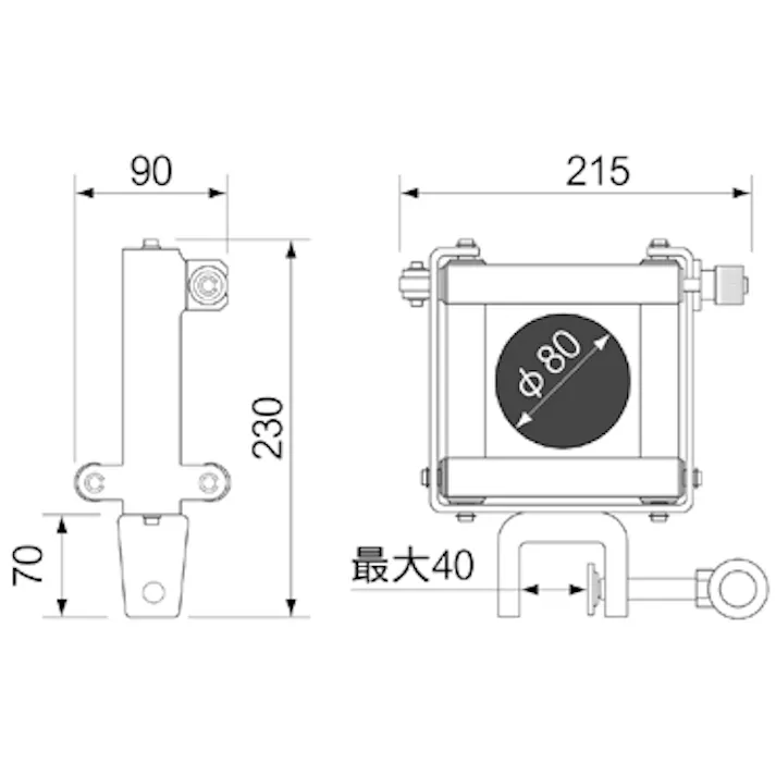 育良精機 四方ローラー(80mm以下用) EA631ED-2 4548745895995【別送品】