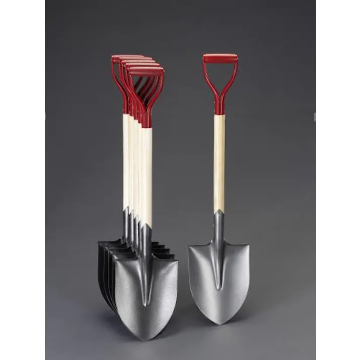 ショベル(先丸・木柄/6本組) 228x295x980mm EA650BG-81 4548745976304【別送品】