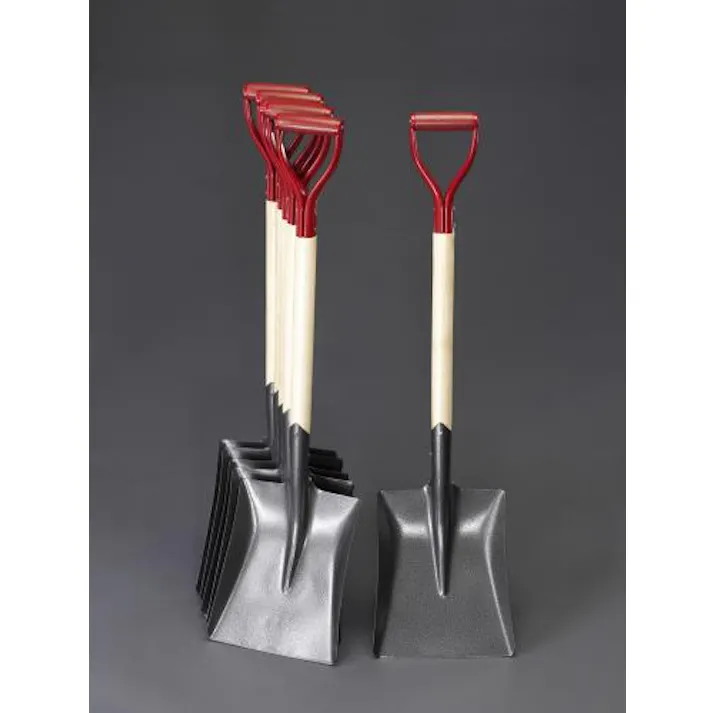 ショベル(角形・木柄/6本組) 260x305x980mm EA650BG-82 4548745976311【別送品】