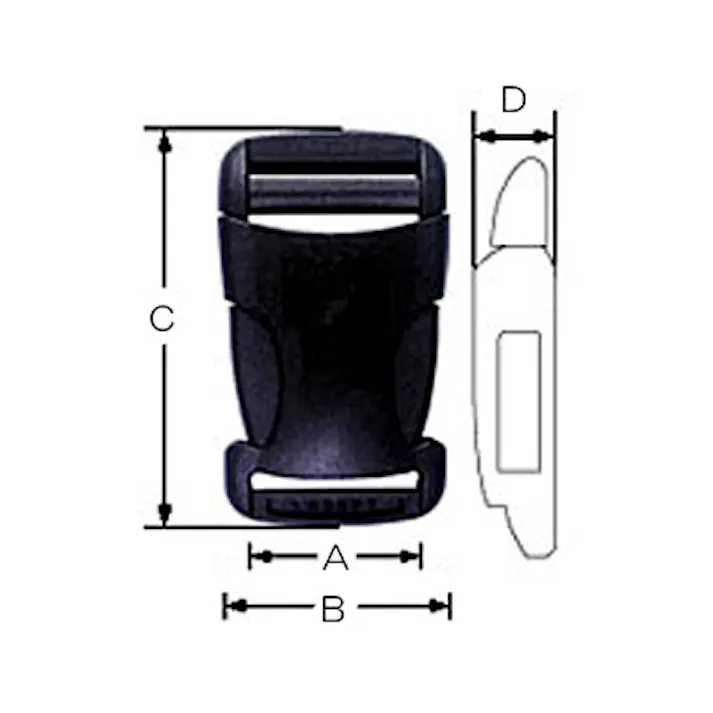 バックル(プラスチック製/2組) 20mm EA628RA-120 4548745994421【別送品】