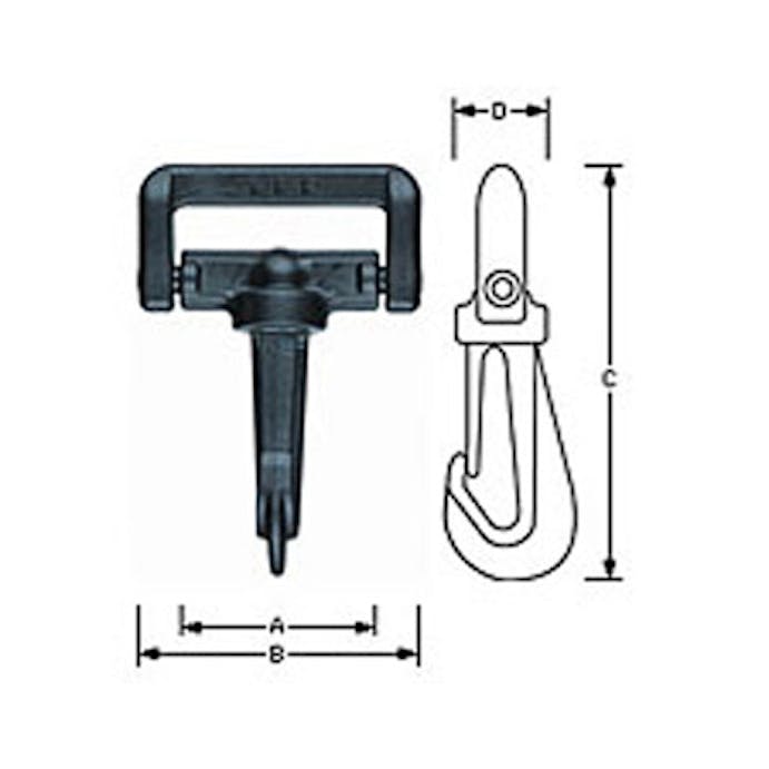 ESCO  20mm ナスカン(プラスチック製･5個) EA628RF-120 4548745996647(CDC)【別送品】