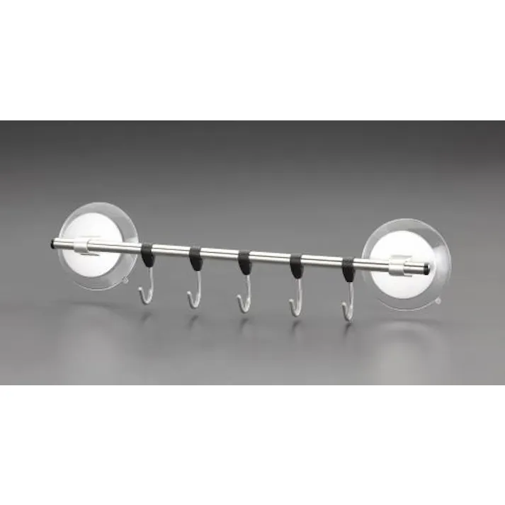 アスベル(ASVEL) 5連フック(吸盤式/ステンレス製) 372x43x83mm EA638LA-118 4550061059906【別送品】