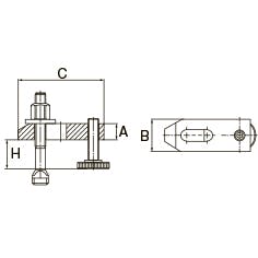 ESCO M20/160mm サポートスクリュー付テーパークランプ EA637BD-22B 4550061167342(CDC)【別送品】