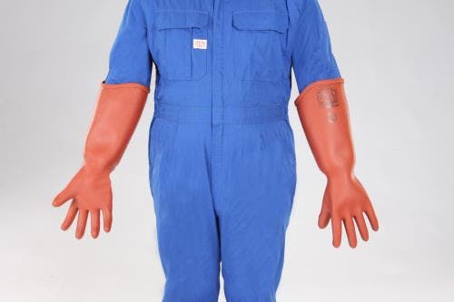 渡部工業 高圧用絶縁手袋(胴太型/7000V) [LL] EA640ZE-9 4550061180532【別送品】