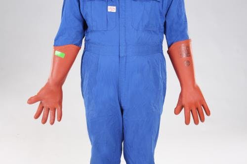 渡部工業 高圧用絶縁手袋(耐候性/3500V) [L] EA640ZE-21 4550061180549【別送品】