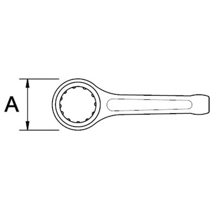 ESCO  36mm 打撃めがねレンチ(落下防止リング付) EA613GC-36 4550061184721(CDC)【別送品】