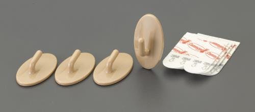 3M 小物用フック(粘着付/ブラウン/4個) 39x22mm EA638LM-7 4550061230244【別送品】