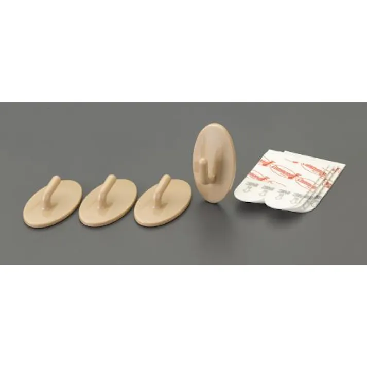 3M 小物用フック(粘着付/ブラウン/4個) 39x22mm EA638LM-7 4550061230244【別送品】