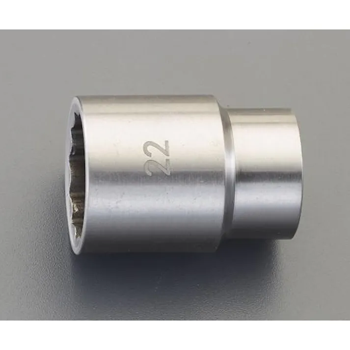 ESCO 1/2"DR/12mm ソケット(ステンレス製) EA618SA-112 4550061356821(CDC)【別送品】