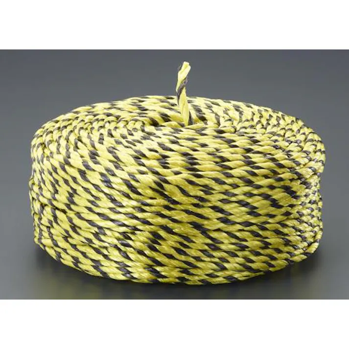 PPロープ(黒/黄) 10.0mmx300m EA628PP-121 4550061358023【別送品】