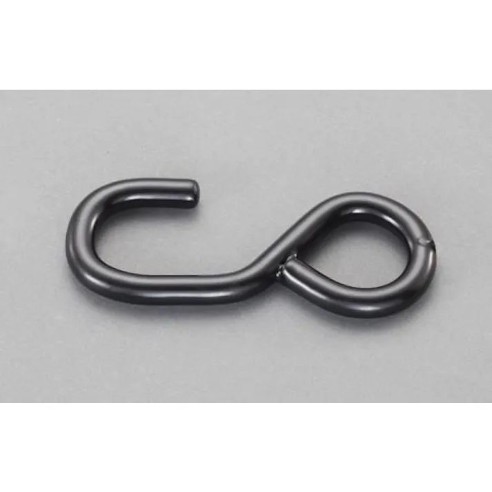 ESCO 25mm Sフック(スチール黒メッキ/2個) EA638E-51 4550061358863(CDC)【別送品】
