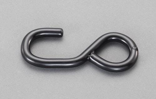 Sフック(スチール黒メッキ/2個) 50mm EA638E-53 4550061358887【別送品】