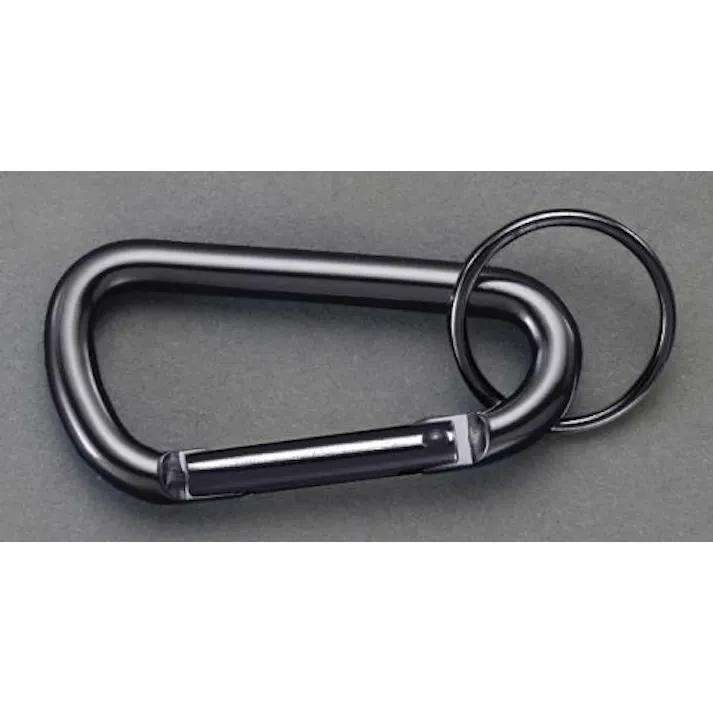 カラビナフック(アルミ/ブラック) 4x40mm EA638JG-141 4550061359716【別送品】