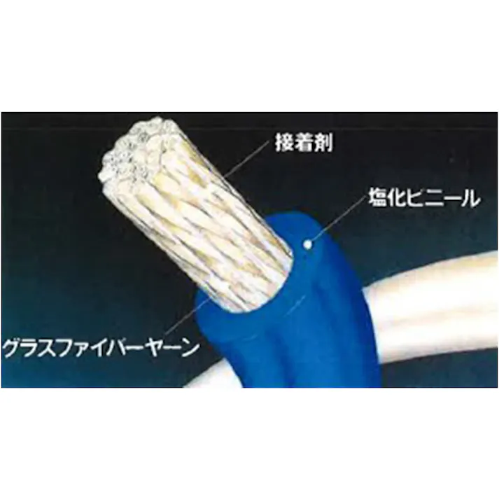 宣真工業 グラスファイバーロープ(PVCコーティング) φ6mmx30m EA628CB-22 4550061487631【別送品】