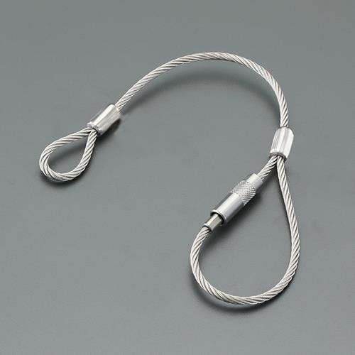 ワイヤーループキャッチ(ステンレス製) 3.0mmx1.5m/7x19 EA628SA-52 4550061501207【別送品】