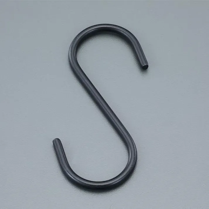 ESCO 100x4.0mm Sフック(マットブラック焼付塗装/2個) EA638DW-83 4550061501634(CDC)【別送品】