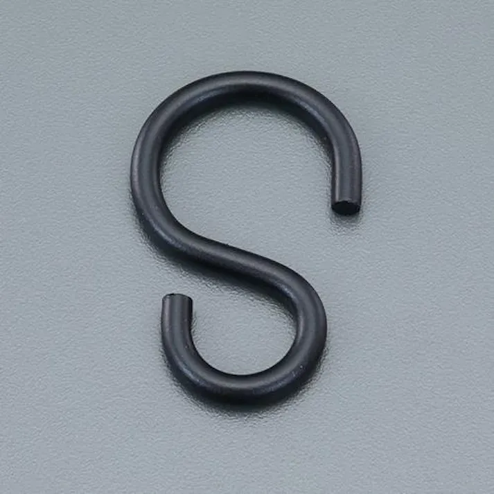 ESCO 36x3.0mm Sフック(マットブラック焼付塗装/3個) EA638E-21 4550061501641(CDC)【別送品】
