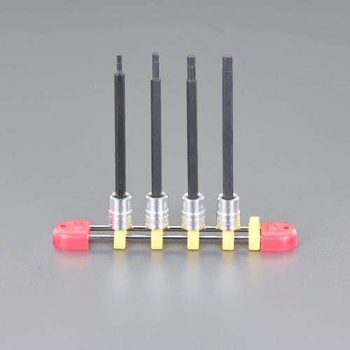 京都機械工具(KTC) ロングビットソケットセット [INHEX] 1/4”DRx3-6mm