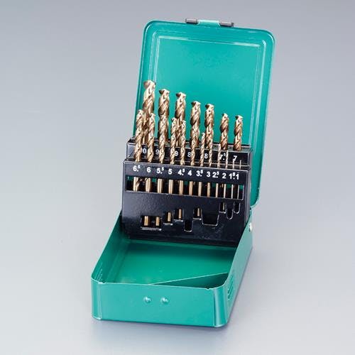 SATA ストレートドリル(CO-HSS) 1.0-10.0mm/19本組 EA683TB-19 4550061546000【別送品】