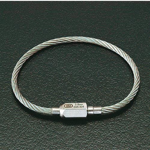 ワイヤーキャッチ(ステンレス製) 4.0x1000mm EA638JB-9 4550061731079【別送品】