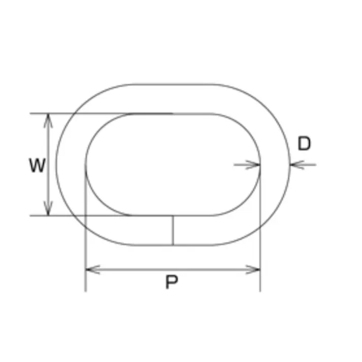楕円リング(ステンレス製) 16.0x100mm EA638DN-26 4550061767924【別送品】