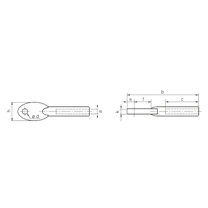 止め金具(左・雌ねじ/ステンレス製) M8x55mm EA638RT-94 4550061808542【別送品】