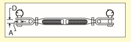 ESCO 19.0mm ターンバックル(Jaw&Jaw/ステンレス製) EA638KH-66