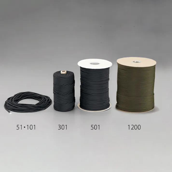 パラシュートコード(黒) φ4.0mmx15.2m EA628BR-51 4550061825785【別送品】