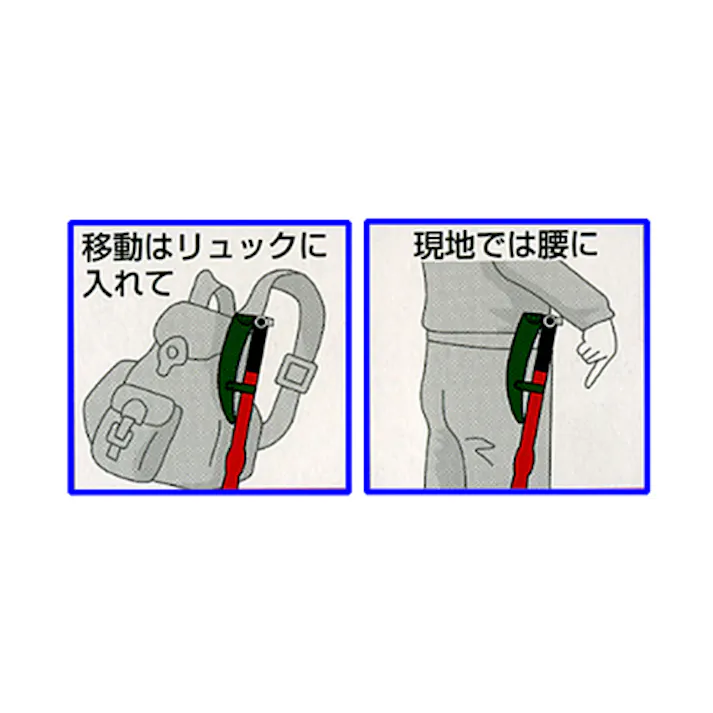 鎌(折り畳み式/グリップ付) 180mm/370mm EA650BA-61A 4550061859452【別送品】