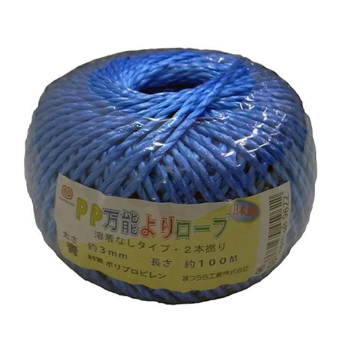 PPロープ(溶着なし/青) 3.0mmx100m EA628PR-32 4550061988930【別送品】