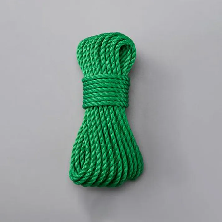 ポリエチレンロープ(三つ打ち/緑) 4mmx10m EA628MT-23 4550061990803【別送品】