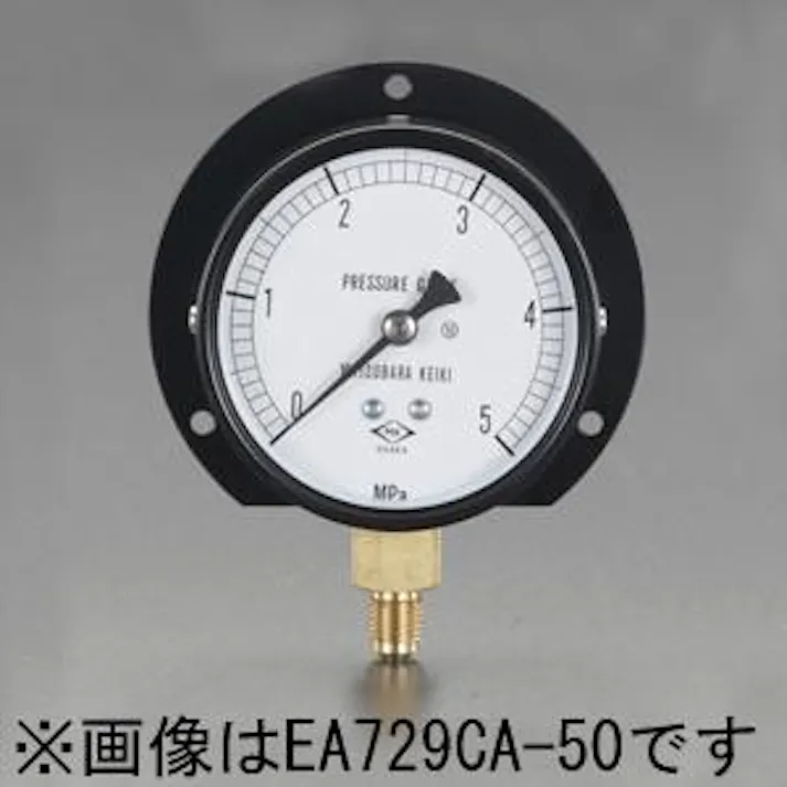 ESCO フレアー1/4"/ 75/100mm/0-2.0MPa つば付圧力計 EA729CA-20 4518340152113(CDC)【別送品】