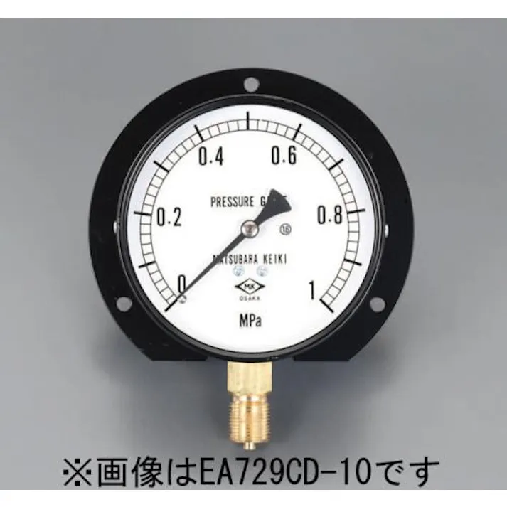 ESCO G 3/8"/ 75/100mm/0-2.5MPa つば付圧力計 EA729CD-25 4518340152199(CDC)【別送品】