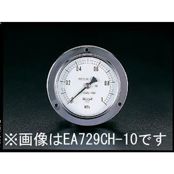 ESCO G 3/8"/ 75/ 98mm/0-1.0MPa 埋込み型圧力計 EA729CH-10 4518340152342(CDC)【別送品】
