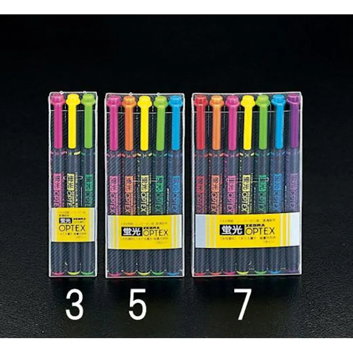 ESCO 7色 蛍光ペンセット EA765BS-7 4518340155015(CDC)【別送品】