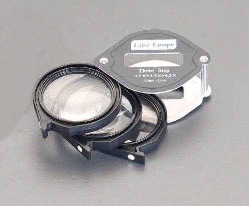 ポケットルーペ(3枚組) x4.5/x8/x12/36mm EA756AA-19A 4518340289543【別送品】