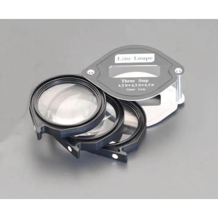 ポケットルーペ(3枚組) x4.5/x8/x12/36mm EA756AA-19A 4518340289543【別送品】